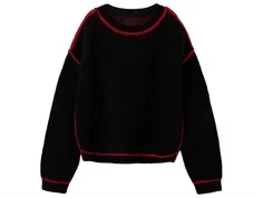 Name It striktrøje sort med rød detalje